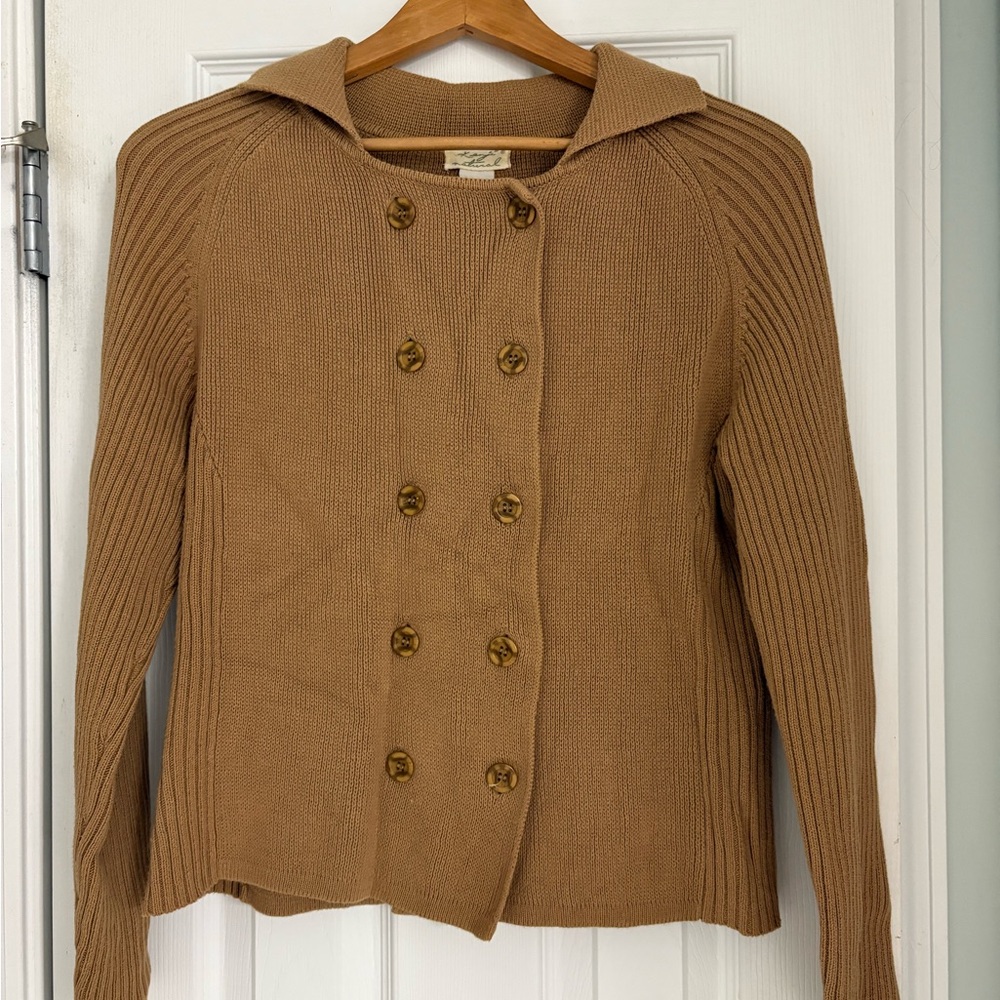 Women's Tan Cardigan Sweater